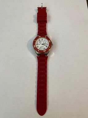 Invicta Women's 0701 Angel Collection, red silicone strap & stainless steel case